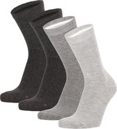 Morethansocks - Bamboe Kindersokken Basic - 4-Pak - Maat 23 t/m 38 - Naadloos - Kindersokken jongens - Kindersokken meisjes