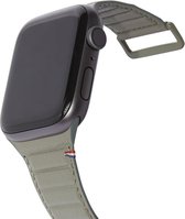 Decoded Magnetic Traction Strap Leren Bandje voor Apple Watch Series 1 (38mm) - Olive