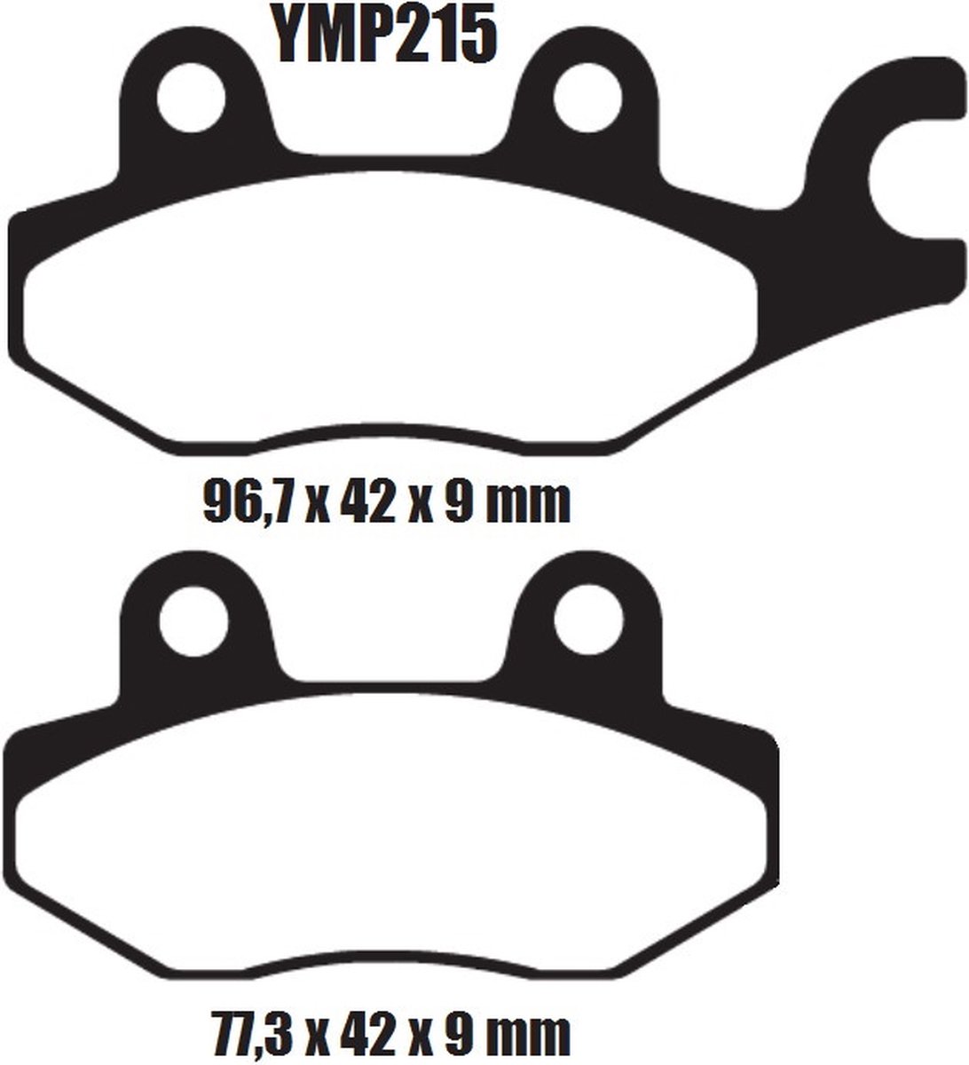 Motor remblokken rechter voorzijde Triumph Trident 900 1992 - 1998 YMP215 remblok rem rechts voor