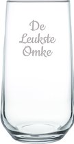 Gegraveerde Drinkglas 47cl De Leukste Omke