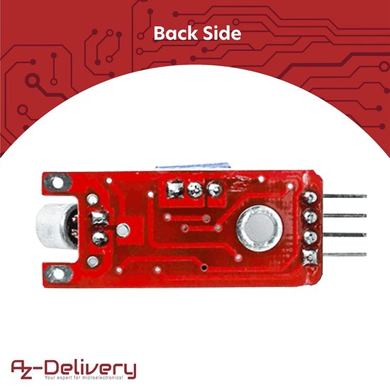 AZDelivery 5 x KY-038 Module d'acquisition de son pour microphone Capteur de son vocal compatible avec Arduino Comprend un livre électronique !