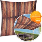 MuchoWow® - Schaduwdoek - Plank - Vintage - Patroon - 96% UV-bestendig - Hoogwaardig polyester - Zonnedoek - Weerbestendig - Tuin - Tarp - 300x300 cm