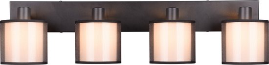 LED Plafondspot - Plafondverlichting - Torna Bidon - E14 Fitting - 4-lichts - Rechthoek - Mat Zwart - Aluminium