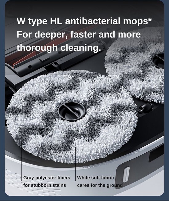 ROIDMI EVA - Robotstofzuiger - Dweilrobot - Wit