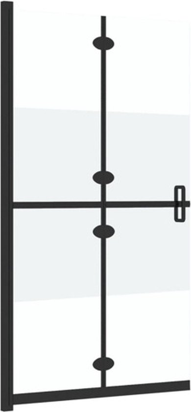 vidaXL - Inloopdouchewand - inklapbaar - 100x190 - cm - ESG-glas - halfmat