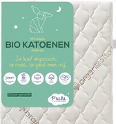 Matras Bébé en Katoen Bio - 60x120 cm - 100% Katoen - Sans Traitements Chimiques - Déhoussable - Oeko-Tex® - Produit UE