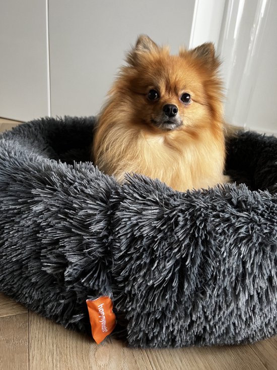 Happysnoots Donut Hondenmand 100cm - Grijs Hondenbed - Dog Bed - Wasbaar Hondenkussen