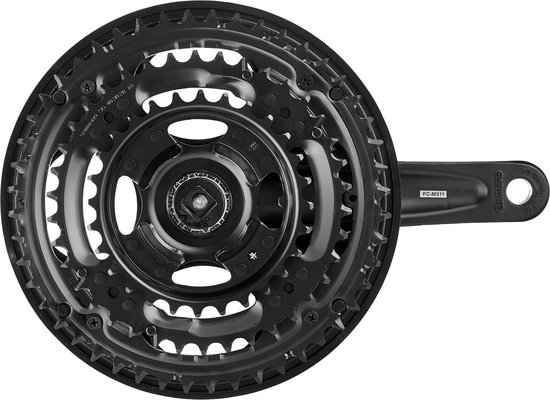 Shimano Crankstel Altus M311 7/8s 48-38-28t 175 Mm Zwart van Shimano — afbeelding 3