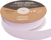 Vaessen Creative Cotton Ribbon - 25mmx25m - Wit