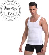 New Age Devi - Corrigerend Hemd - Mannen - Wit - XL - Ondersteuning - Body Buik - Shapewear Shirt - Correctie Hemd - Buik weg - Buik verbergen - Strak lichaam