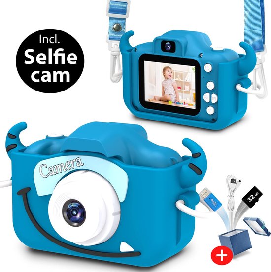 Piepen lepel experimenteel Digitale Kindercamera Incl. 32gb geheugenkaart - Dual camera - Foto en  Videofunctie -... | bol.com