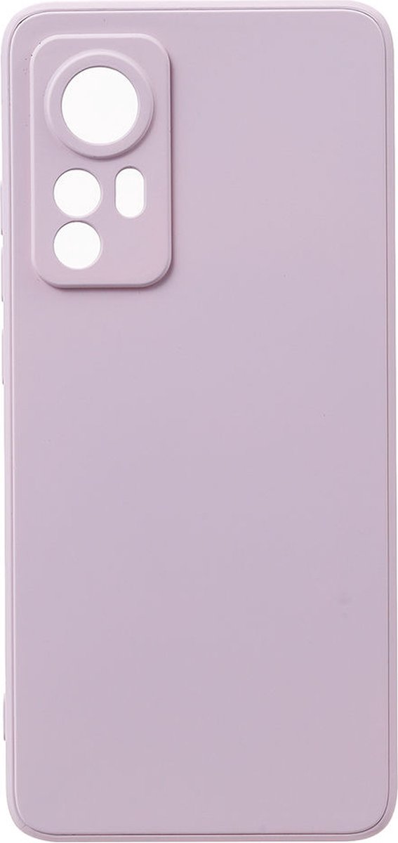 Shop4 - Geschikt voor Xiaomi 12 Hoesje - Zachte Back Case TPU Siliconen Mat Lavendel