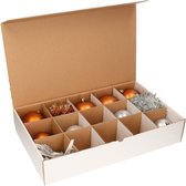 Boîte de rangement pour boules de Noël - 4x Boîte pour 15 boules de Noël de 10 cm