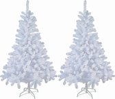 2x morceaux de sapins de Noël artificiels / sapins artificiels blanc 90 cm - Sapins de Noël artificiels / sapins artificiels