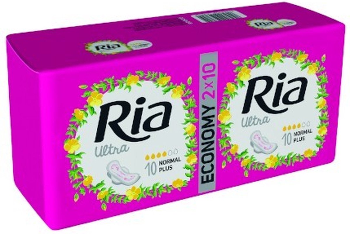 Ria - Ultra thin sanitary napkins for normal and stronger menstruation Ultra Silk Normal Plus - 20.0ks