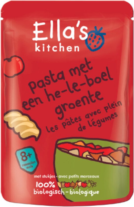 7x Ella's kitchen Pasta met een heleboel groente 8+ m 190 gr bol