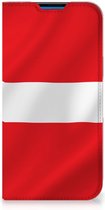 Telefoon Hoesje Geschikt voor iPhone 14 Pro Max Book Case Deense Vlag