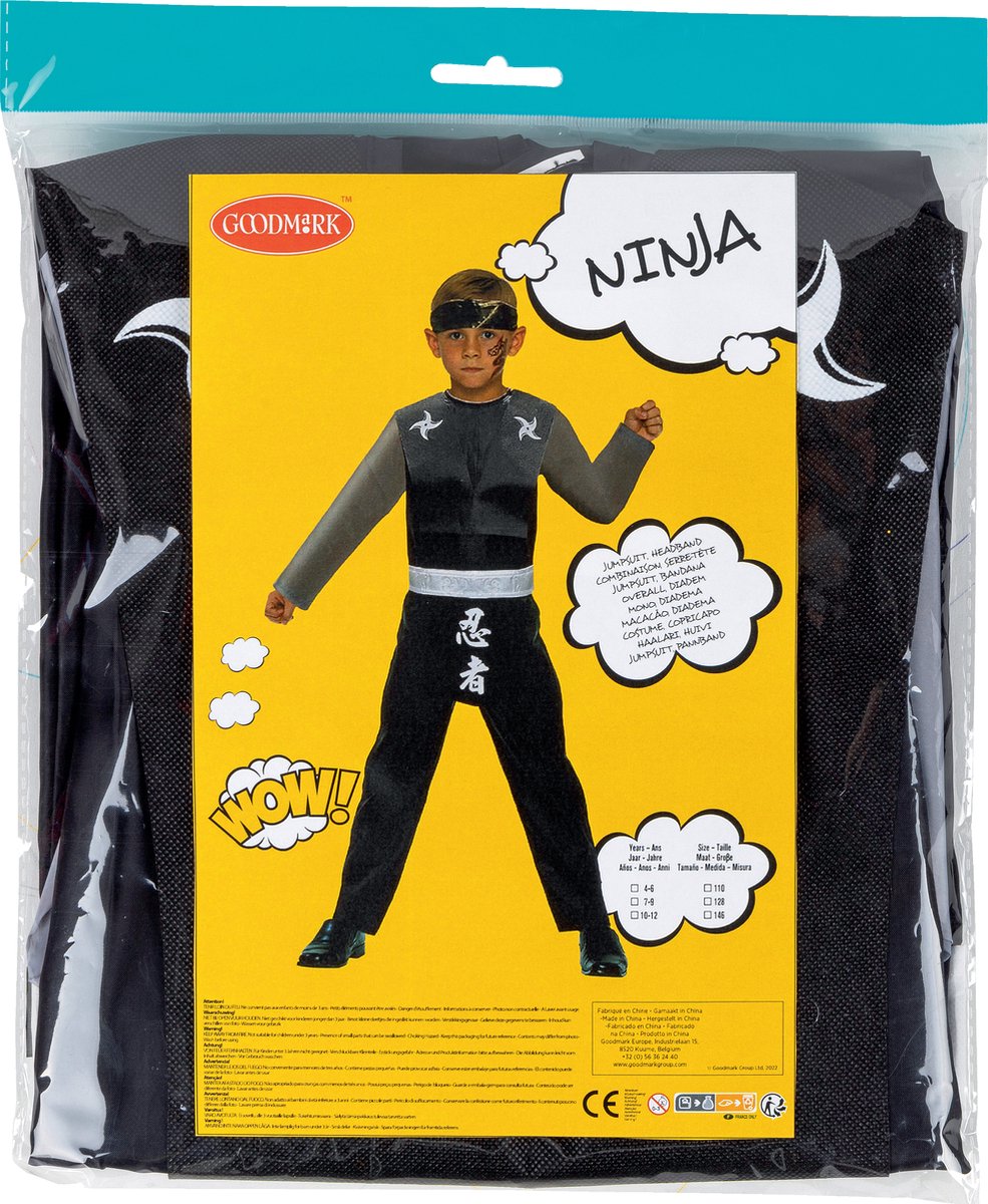 Goodmark - Kostuum Ninja - Maat 128