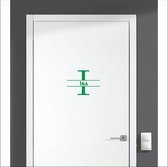 Sticker pour porte avec nom - Ina - Vert