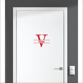 Deursticker Met Naam -  Vera - Rood