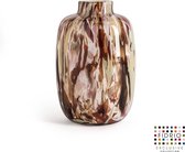 Design Vaas Toronto - Fidrio EARTH - glas, mondgeblazen bloemenvaas - hoogte 28 cm