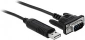 USB-A (m) naar 9-pins SUB-D met schroeven (m) seriële RS232 adapter / FTDI chip - 1,8 meter
