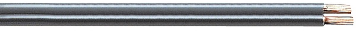 Luidspreker kabel (CU koper) - 2x 0,75mm² / grijs - 100 meter