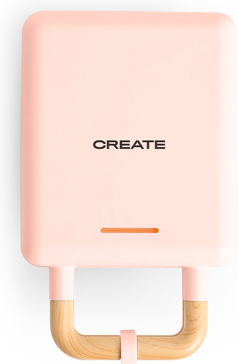 CREATE STONE 2 in 1 COMPACT - Sandwichgrill en wafelijzer met verwisselbare platen - Pastel Roze