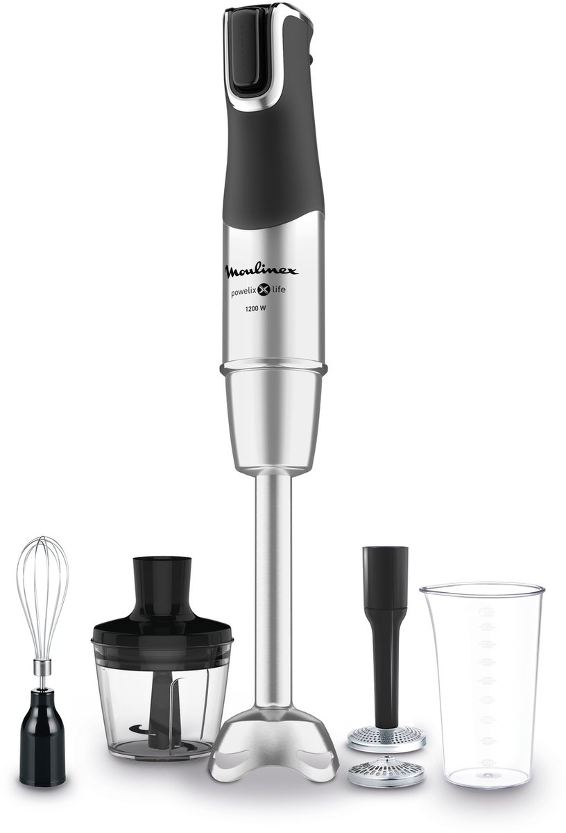 Moulinex Powelix Life 08 l Staafmixer 1200 W Zwart Roestvrijstaal