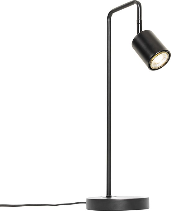 QAZQA java - Moderne Tafellamp - 1 lichts - H 49 cm - Zwart - Woonkamer | Slaapkamer | Keuken