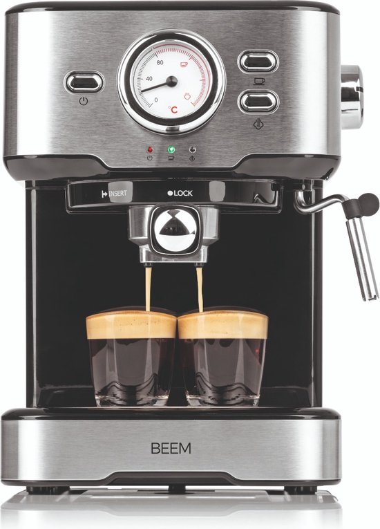 BEEM, Espresso Machine 15 bar – koffiezetapparaat, 1100W, koffiemachine, | bol.com