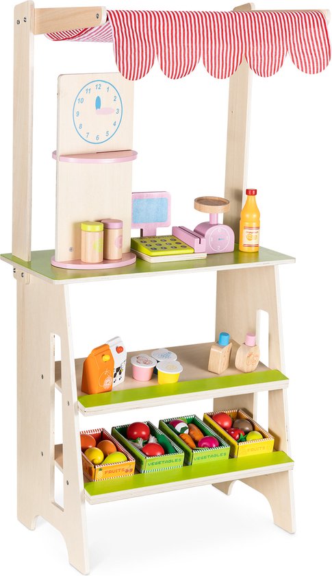 Ensemble de magasin de jouets en Navaris - Supermarché en bois pour enfants  à partir... | bol.com