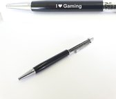 Pen Met Diamantjes En Gravering - I Love Gaming