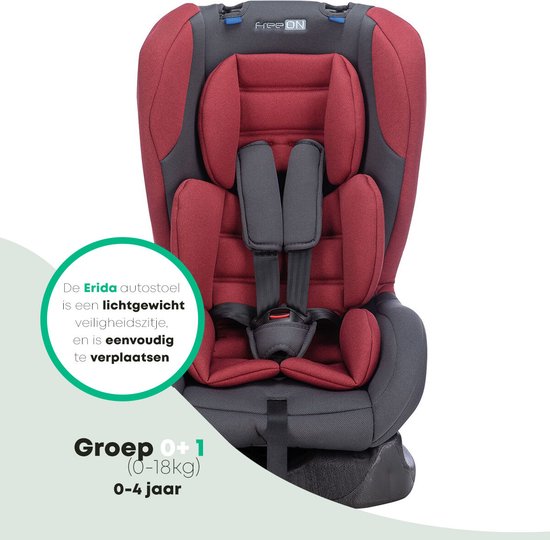 Siège auto FreeON Erida Grijs (0-18kg) - Siège auto Groupe 0+1 pour enfants  de 0 à 4 ans