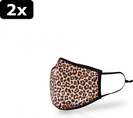 2 Wiederverwendbare Baumwoll-Gesichtsmasken Mit Ventil + 4 PM2,5 Filter – Schwarz