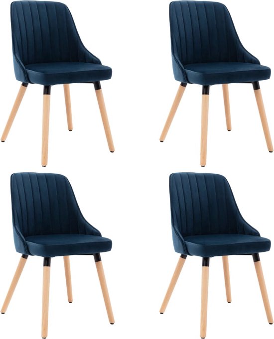 Eetkamerstoel Brook Fluweel blauw | 321793