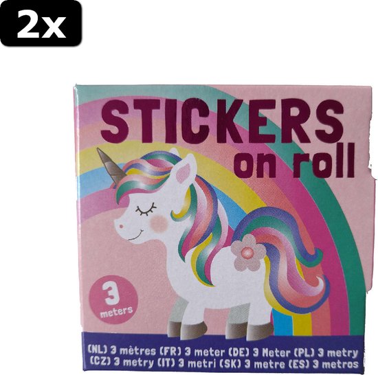 2x Stickers op rol 3 meter assorti | bol.com