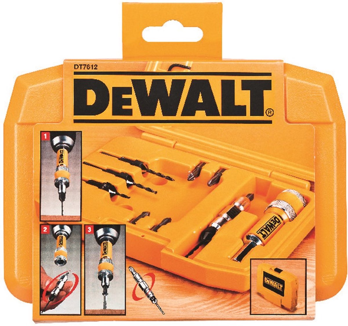 DeWalt DT7612 - 10 delige bit- en borenset - inclusief cassette - DeWalt