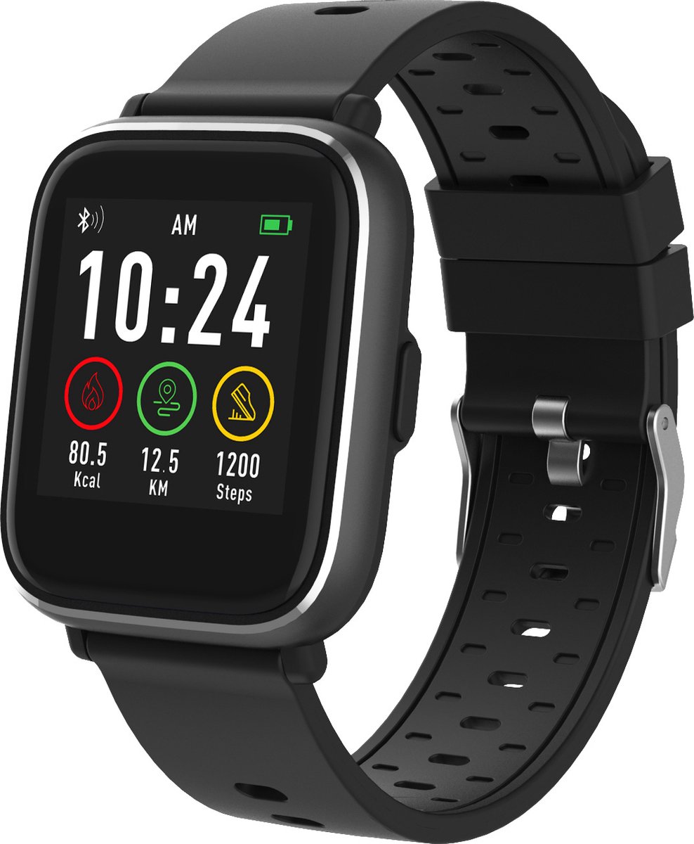 Denver Smartwatch met Stappenteller - Sporthorloge met Hartslagmeter en Slaap Activity Tracker - SW161 - Zwart