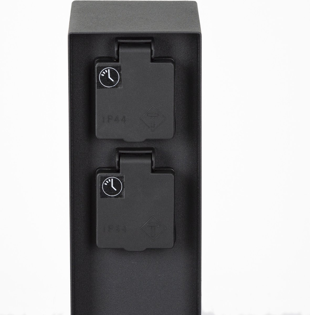 Buitenstopcontact Charge Timer Tuinstopcontact zwart - Randaarde
