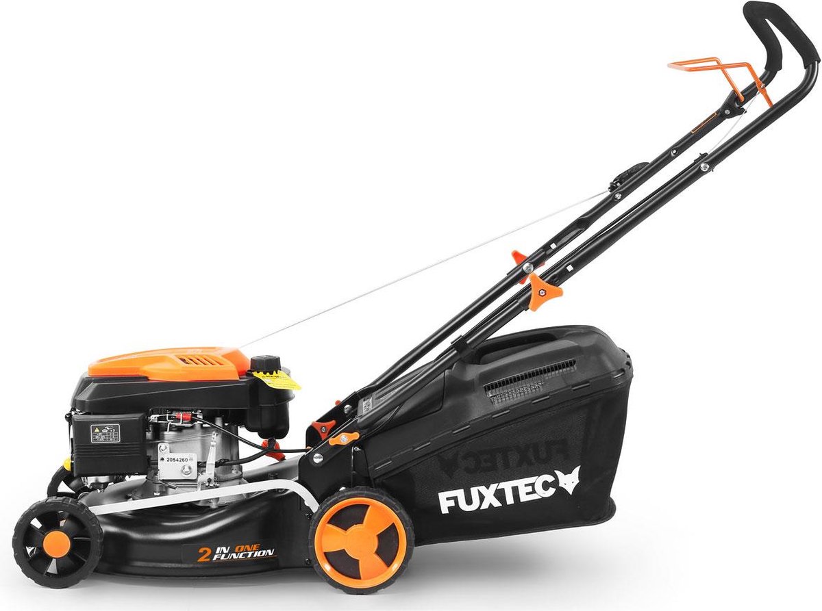 FUXTEC Benzine Grasmaaier FX-RM4346ECO 2in1 - 3,5pk / 2,6kW - 42cm Maaibreedte - 5-traps Maaihoogteverstelling - 146ccm 4-Takt - Incl. 40L Grasvanger & Reinigingsaansluiting – foto 2