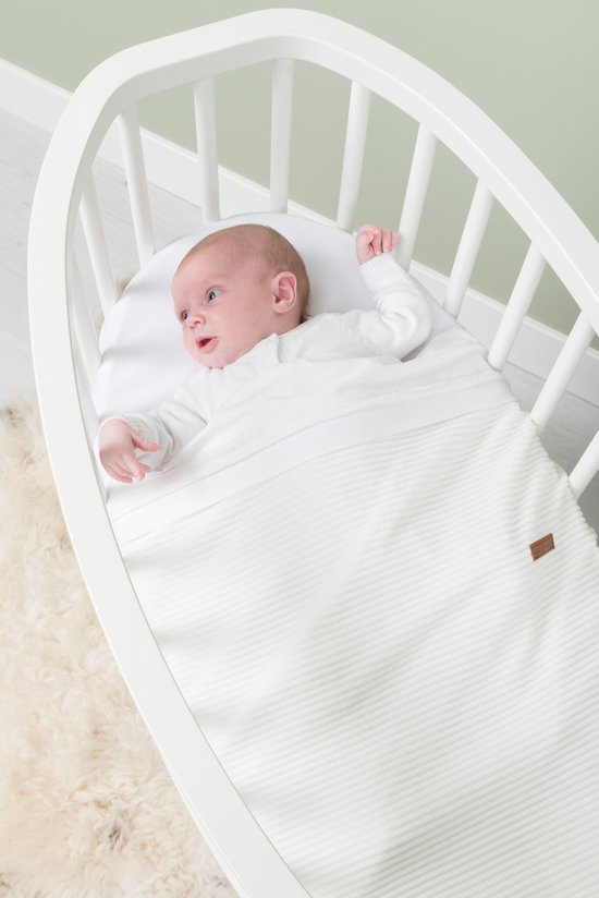 Baby's Only Ledikantdeken teddy - Baby deken Sense - Dekentje voor jongens en meisjes - 2.6 TOG - 100x135 cm - Wit - Rib corduroy stof - Herfst & winter deken van Baby's Only — afbeelding 2