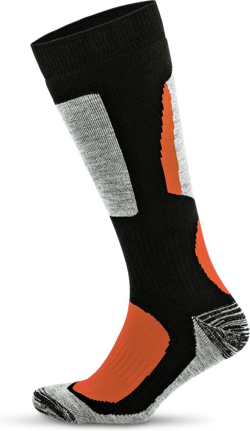 GoWith-wollen sokken-skisokken-1 paar-wintersokken-warme sokken-sportsokken-skiesokken heren-skiesokken dames-oranje-36-38