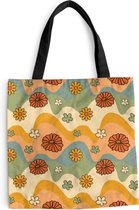 Sac Bandoulière - Sac De Plage - Motifs Shopper - Fleurs - Vintage - 45x45 cm - Sac Coton