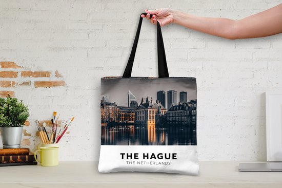 Sac bandoulière - Sac de plage - Shopper Pays- Nederland - Soir - Maisons - 40x40 cm - Sac en coton