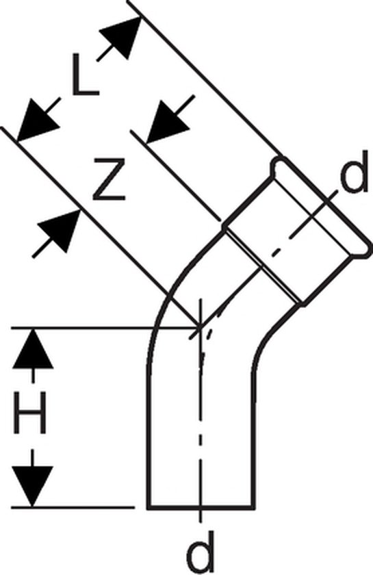 Mapress Persfitting met 2 aansluitingen