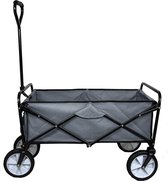 Bol.com Bolderkar opvouwbaar | 120 kg gewichtscapiciteit | Inclusief tuinhandschoenen | Grijs | Bolderwagen Transportwagen aanbieding