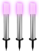 Ledvion Smart Staande Buitenlamp, RGB, 3000K, IP44, Grijs, Smart Lamp, Paalverlichting, Verlichting, Tuinverlichting, Sokkellamp