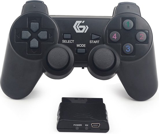GMB Gaming Dual Vibration USB/PS2/PS3 GamePad - draadloos / zwart | bol