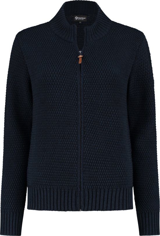 POMTIMCO Maxi-lang zomervest voor dames, licht dun, open aan de voorkant, vest met lange mouwen, watervalgebreide jas, Wit, XL